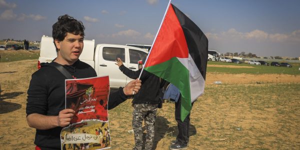 הפגנה פלסטינית ביום האדמה צילום: ג'מאל עוואד/פלאש90