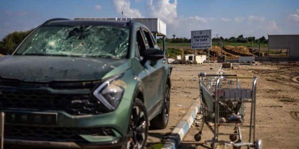 הטבח בשבע באוקטובר במעבר ארז. צילום: חיים גולדברג פלאש 90