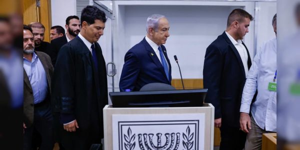 ראש הממשלה בנימין נתניהו בבית המשפט. צילום: חיים גולדברג/פלאש 90