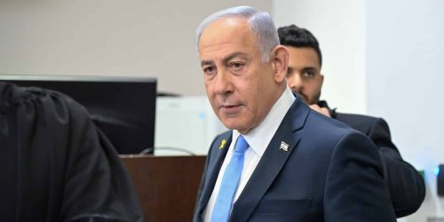 ראש הממשלה נתניהו בבית המשפט. צילום: Yair Sagi/POOL