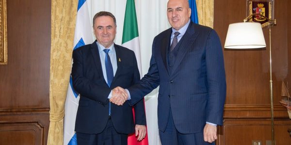 השר כ"ץ עם שר ההגנה האיטלקי