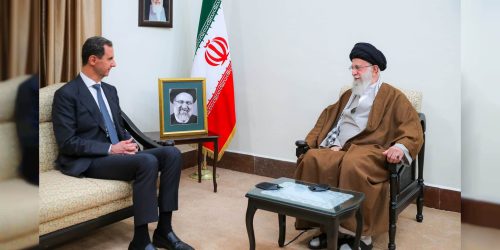 חמינאי ואסד. צילום: טוויטר רשמי