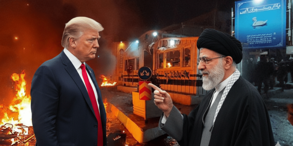 טראמפ חמינאי. יצירה AI