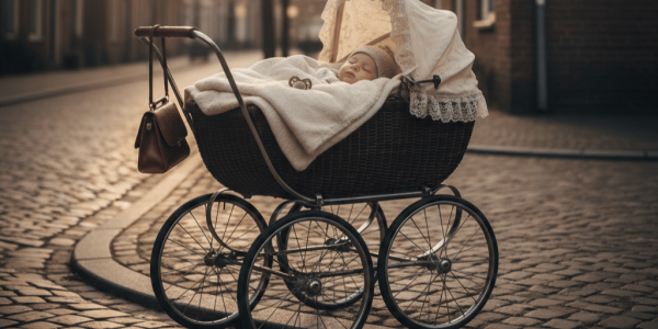 עגלת תינוק. יצירה AI