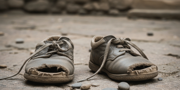 נעליים קרועות | יצירה: AI