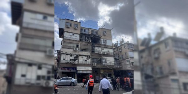 זירת הנפילה בבני ברק  צילום: נועם אליהו