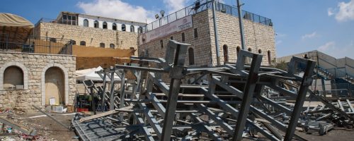 ההריסות באתר ציון הרשב"י  | צילום דוד כהן / פלאש 90