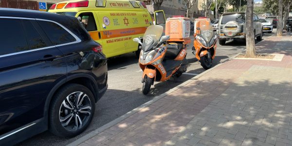 זירת התאונה ברחוב משה רחמילביץ' בשכונת פסגת זאב בירושלים