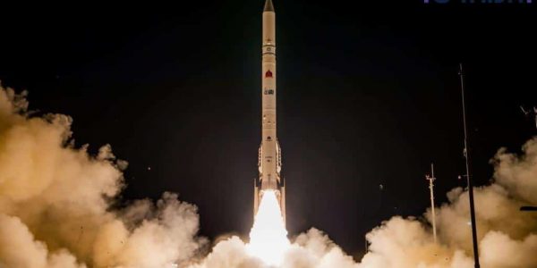 רגע שיגור הלווין. צילום: אגף דוברות וקשרי ציבור במשרד הביטחון