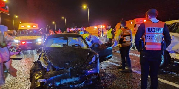 זירת תאונה. צילום: איחוד הצלה