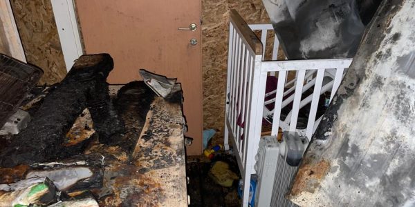 השריפה בבית משפחת ישובייב. צילום: באדיבות המשפחה