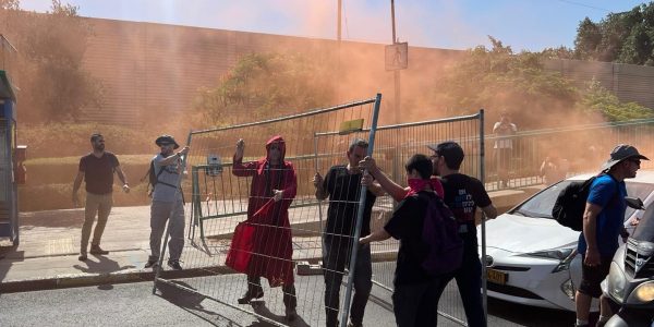 אנרכיסטים בכביש 4. צילום: מחאת קפלן