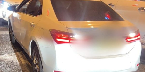 הרכב הגנוב שנתפס. צילום: דוברות המשטרה