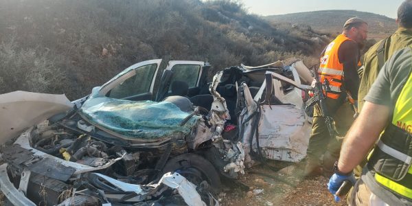 התאונה הקטלנית בשומרון. צילום: כב"ה