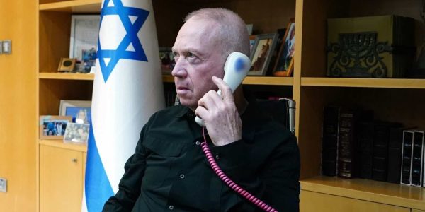 שר הביטחון גלנט בשיחה עם מזכיר ההגנה האמריקני לויד אוסטין. צילום: אריאל חרמוני/משרד הביטחון