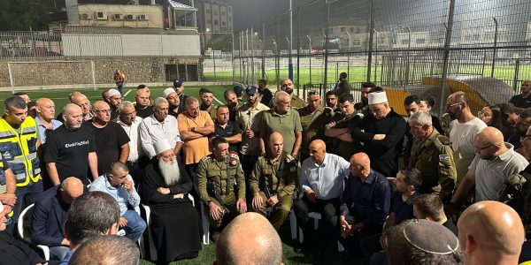 הרמטכ"ל בזירת האסון במג'דל שמס. צילום: דו"צ