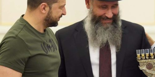 הרב מאיר סטמבלר ונשיא אוקראינה   צילום: הפדרציה היהודית