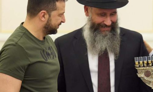 הרב מאיר סטמבלר ונשיא אוקראינה   צילום: הפדרציה היהודית