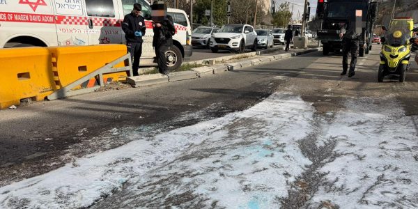 זירת הדריסה. צילום: מד"א