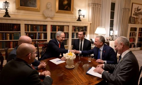 נתניהו עם וויטקוף וקושנר  צילום: אבי אוחיון/לע"מ