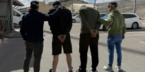 מעצר החשודים   צילום: דוברות משטרת ישראל