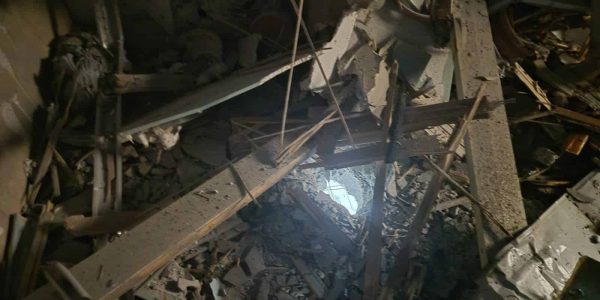 הפגיעה בכרמיאל. צילום: כב"ה צפון