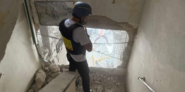 זירת נפילה בבני ברק. צילום: מד"א