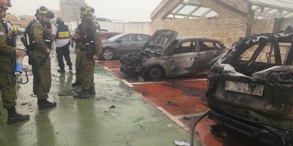 זירת הנפילה בקרית אתא. צילום: כב"ה חוף