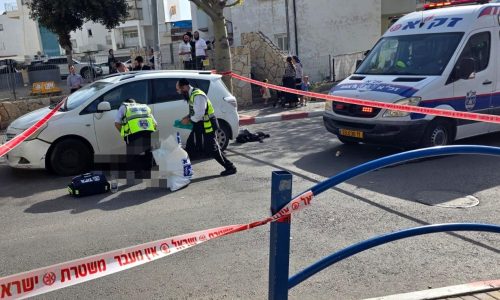 זירת התאונה הקשה בה נהרג הילד שמואל שחורי ז"ל. צילום: זק"א