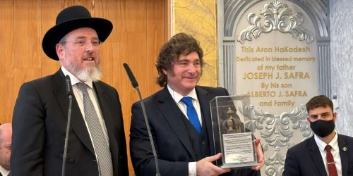 נשיא ארגנטינה בחברון - צילום - יהודה גרנובסקי