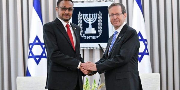 הרצוג עם שגריר סומלילנד   צילום: קובי גדעון/לע"מ