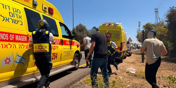 זירת הירי  צילום: מד"א