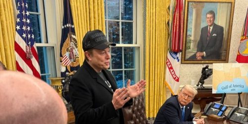 אילון מאסק עם הנשיא טראמפ. צילום: הבית הלבן