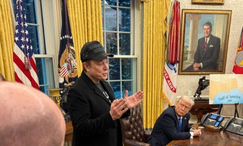 אילון מאסק עם הנשיא טראמפ. צילום: הבית הלבן