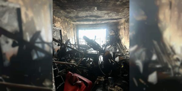 זירת השריפה  צילום: כב"ה