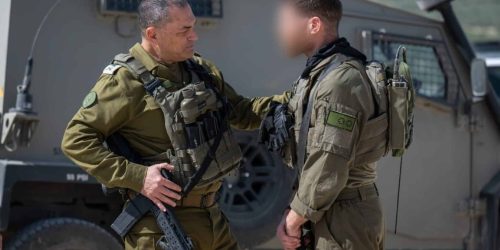 הרמטכ"ל אייל זמיר בצפון השומרון. צילום: דו"צ