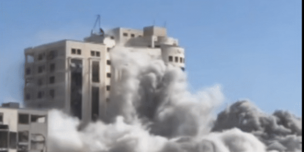 פיצוץ מגדל בעזה