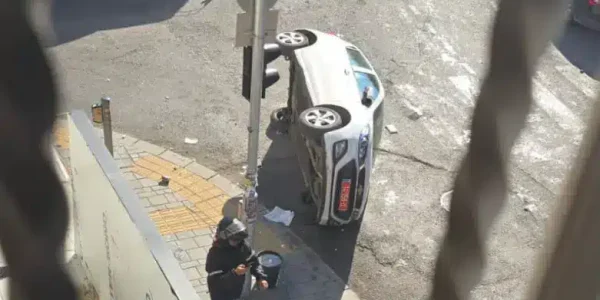 אזור ההתפרעות  צילום: דוברות המשטרה