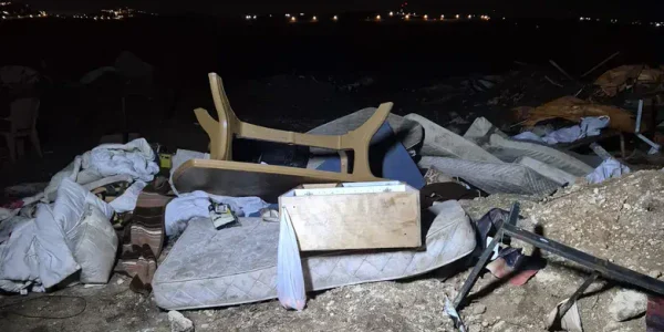 הרס באחת הגבעות