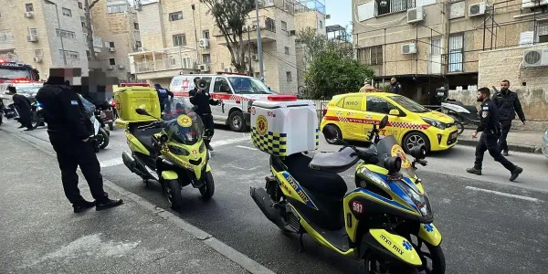 אמבולנסים בזירת האירוע   צילום: מד"א