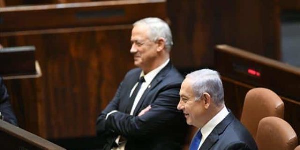 נתניהו ובני גנץ. צילום: דוברות הכנסת