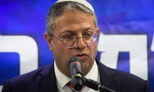 איתמר בן גביר נואם במסיבת עיתונאים// צילום: אבשלום ששוני/פלאש90