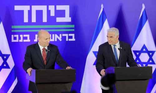 בנט ולפיד. צילום: עוז שכטר