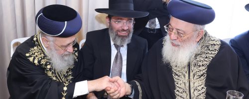 ברית נין הראשונים לציון הרב שלמה עמאר והרב יצחק יוסף. צילום יעקב כהן (25)