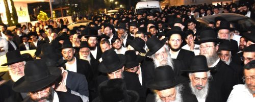 הלויית הק' הרב מצנר שנרצח בפיגוע ברמות. צילום יהודה פרקוביץ (11)