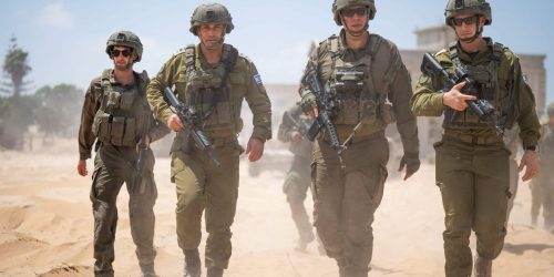 הרמטכ''ל אייל זמיר ברצועת עזה. צילום: דו''צ