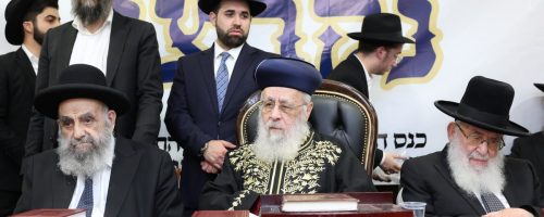 התקבצו בראשות הרב יצחק יוסף. צילום יעקב כהן (6)