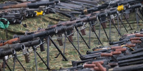 חלק מהנשק שנתפס בידי חיזבאללה. צילום: דו"צ