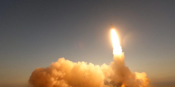 שיגור מיירט של מערכת ה'חץ'. צילום: משרד הביטחון