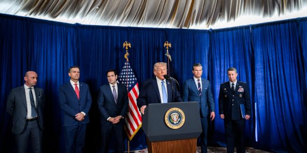 President Donald Trump delivers remarks at a press conference at Mar-a-Lago in Palm Beach, Florida, following Operation Absolute Resolve in Venezuela leading to the capture of Venezuelan President Nicolas Maduro, Saturday, January 3, 2026. (Official White House Photo by Molly Riley)